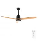Cecotec EnergySilence Aero 5275 Black and WhiteWood Ventilador de Techo con 3 Aspas de Madera y Luz - 40W - Diametro de 52" - LE
