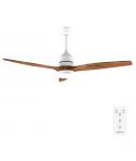 Cecotec EnergySilence Aero 5275 WhiteandBlackWood Ventilador de Techo con 3 Aspas de Madera y Luz - 40W - Diametro de 52" - 3 To