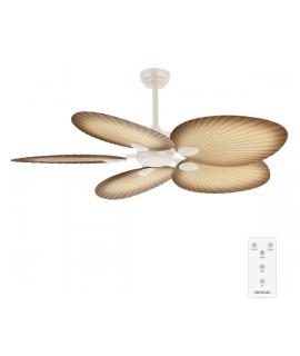 Cecotec EnergySilence Aero 5200 Palm Ventilador de Techo de 5 Aspas - 35W - Diametro de 52" - Mando a Distancia - Temporizador -