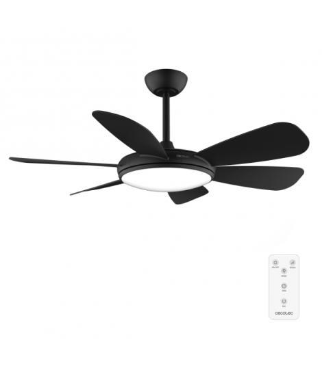 Cecotec EnergySilence Aero 5200 Black Pro Ventilador de Techo con 6 Aspas y Luz Integrada - 55W - Diametro de 52" - LED de 32W -