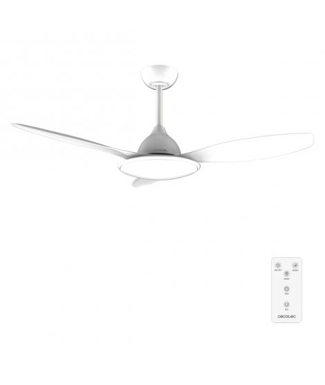 Cecotec EnergySilence 4800 Light White Ventilador de Techo con 3 Aspas y Luz - 35W - Diametro de 48" - 3 Tonos LED - 6 Velocidad