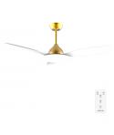 Cecotec EnergySilence 4800 Light GoldWhite Ventilador de Techo con 3 Aspas y Luz Integrada - 35W - Diametro de 48" - LED de 36W 