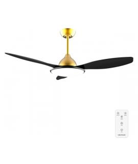 Cecotec EnergySilence 4800 Light GoldBlack Ventilador de Techo con 3 Aspas y Luz Integrada - 35W - Diametro de 48" - LED de 36W 