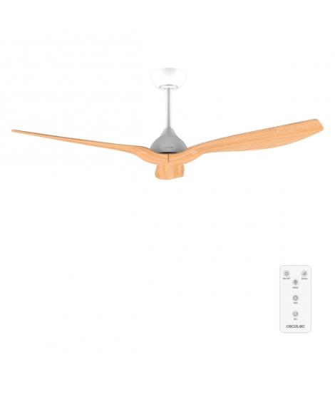 Cecotec EnergySilence Aero 5200 WhiteWood Ventilador de Techo de 3 Aspas - 35W - Diametro 52" - Temporizador - 6 Velocidades - M