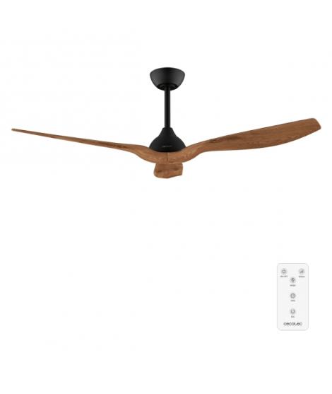 Cecotec EnergySilence Aero 5200 BlackWood Ventilador de Techo de 3 Aspas - 35W - Diametro de 52" - Temporizador - 6 Velocidades 