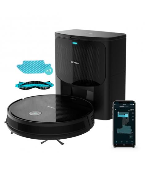 Cecotec Conga 2499 Ultra Home Advanced Robot Aspirador 4 en 1 con Base de Autovaciado - 2100Pa - Navegacion Giroscopica - Contro