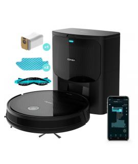 Cecotec Conga 2499 Ultra Home Titanium Robot Aspirador 3 en 1 con Base de Autovaciado - 2100Pa - Navegacion Giroscopica - Capaci