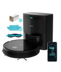 Cecotec Conga 2499 Ultra Home Titanium Robot Aspirador 3 en 1 con Base de Autovaciado - 2100Pa - Navegacion Giroscopica - Capaci