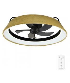 Cecotec EnergySilence LampAero 600 Green Design Ventilador de Techo con 5 Aspas y Luz - 20W - Tulipa de Terciopelo - LED con 3 T