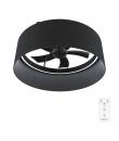 Cecotec EnergySilence LampAero 650 Black Design Ventilador de Techo con 5 Aspas y Luz - 20W - Tulipa de Tela - 3 Tonos LED - Tem