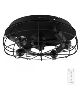 Cecotec EnergySilence LampAero 600 Iron Design Ventilador de Techo con 5 Aspas y Luz - 20W - Tulipa Metalica - Lampara con 3 Ton