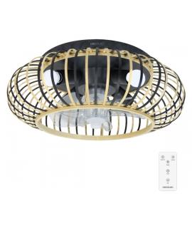 Cecotec EnergySilence LampAero 600 Natural Wood Ventilador de Techo con 5 Aspas y Luz - 20W - Tulipa de Madera - Lampara con 3 T