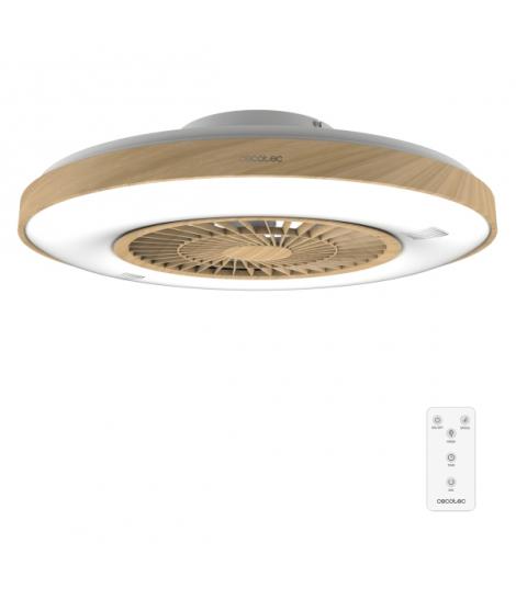 Cecotec EnergySilence LampAero 600 InsideWood Ventilador de Techo con 5 Aspas y Luz - 20W - 3 Tonos LED - Diametro de 24" - Temp