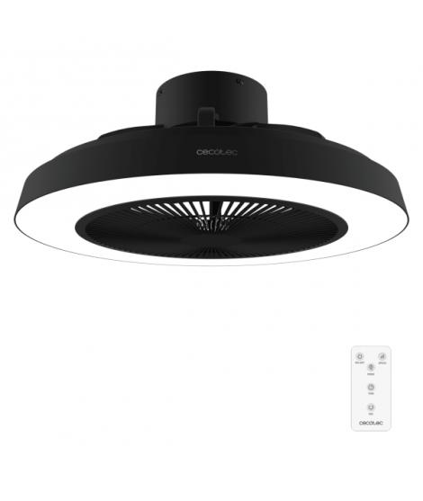 Cecotec EnergySilence LampAero 600 InsideBlack Ventilador de Techo con 5 Aspas y Luz - 20W - Aro LED con 3 Tonos - Diametro de 2