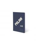 Milan 430 Libreta Encolada Formato A5 Cuadricula 5x5 - 48 Hojas de 95 gr/m2 - Microperforado - Tapa Blanda - Color Azul