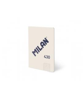 Milan 430 Libreta Encolada Formato A5 Cuadricula 5x5 - 48 Hojas de 95 gr/m2 - Microperforado - Tapa Blanda - Color Beige
