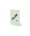 Milan 430 Libreta Encolada Formato A5 Cuadricula 5x5 - 48 Hojas de 95 gr/m2 - Microperforado - Tapa Blanda - Color Verde