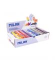 Milan Caja con 10 Barras de Plastilina de 150gr - Base de Almidon de Maiz - Sin Gluten - Mezclables - Colores Surtidos