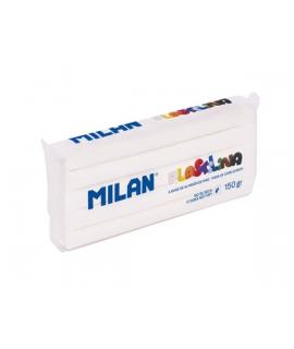 Milan Barra de Plastilina de 150gr - Base de Almidon de Maiz - Sin Gluten - Mezclables - Color Blanco