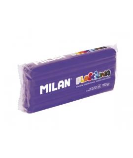 Milan Barra de Plastilina de 150gr - Base de Almidon de Maiz - Sin Gluten - Mezclables - Color Lila