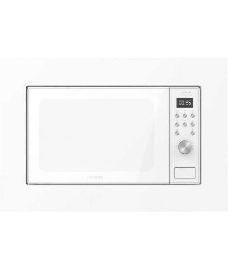 Cecotec GrandHeat 2000 Built-In White Microondas Encastrable con Grill 20L 700W - Temporizador hasta 95min - 9 Funciones Preconf