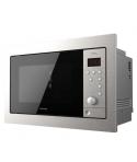 Cecotec GrandHeat 2500 Built-In SteelBlack Microondas Encastrable con Grill 25L 900W - Temporizador hasta 95min - 8 Funciones Pr