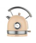 Cecotec ThermoSense 420 Light Beige Hervidor de Agua 2200W - Capacidad 1,8L - Acero Inoxidable - Filtro Antical - Base con Giro 