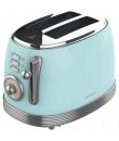Cecotec Toast & Taste 800 Vintage Light Blue Tostadora Electrica 850W - 6 Niveles - 2 Ranuras Cortas Extraanchas - Capacidad par