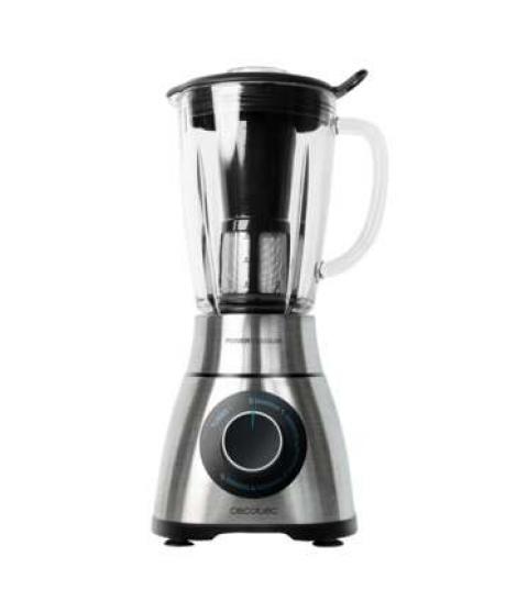 Cecotec Power Black Titanium 1300 PerfectMix Batidora de Vaso 1300W - Capacidad 1,8L - Cuchilla de 6 Hojas con Recubrimiento de 