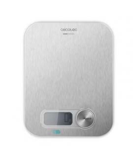 Cecotec Cook Control 10200 EcoPower Inox Bascula de Cocina - Funciona sin Pilas - Precision de 1gr - Peso Max. 8kg - Pantalla LC