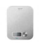Cecotec Cook Control 10200 EcoPower Inox Bascula de Cocina - Funciona sin Pilas - Precision de 1gr - Peso Max. 8kg - Pantalla LC