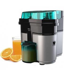 Cecotec EssentialVita Twice Black Exprimidor Electrico 90W - Vaso de 0.5L - Doble Cabezal y Cortador - Filtro para Pulpa