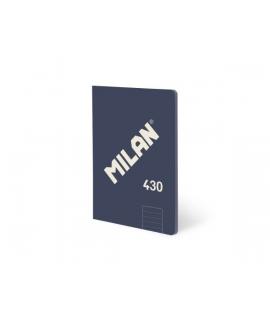 Milan 430 Libreta Encolada Formato A5 Pautado 1 Linea 7mm - 48 Hojas de 95 gr/m2 - Microperforado - Tapa Blanda - Color Azul