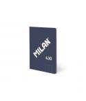 Milan 430 Libreta Encolada Formato A5 Pautado 1 Linea 7mm - 48 Hojas de 95 gr/m2 - Microperforado - Tapa Blanda - Color Azul