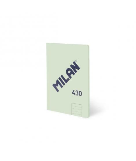 Milan 430 Libreta Encolada Formato A5 Pautado 1 Linea 7mm - 48 Hojas de 95 gr/m2 - Microperforado - Tapa Blanda - Color Verde