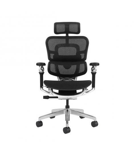 Cromad Aeris Supreme Silla de Oficina - Piston de Gas de Grado 4 - Soporte Lumbar Dividido con Ajuste de Tension - Reposacabezas