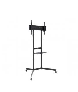 Tooq Kefren Soporte de Suelo con Ruedas para Pantallas 37" a 70" - Altura Ajustable - Bloqueo de Ruedas - Estante - Gestion de C