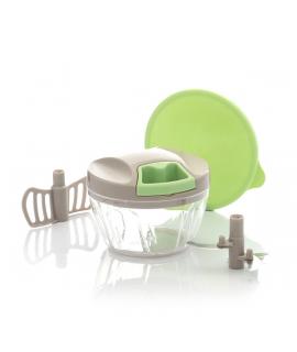 Innovagoods Spinop Mini Picadora Manual - Capacidad 400ml - Incluye Accesorios - Facil Limpieza - Compacto y Ligero - 2.5x9.5x12