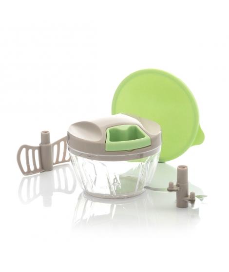 Innovagoods Spinop Mini Picadora Manual - Capacidad 400ml - Incluye Accesorios - Facil Limpieza - Compacto y Ligero - 2.5x9.5x12