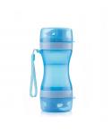 Innovagoods Pettap Botella 2 en 1 para Mascotas - Libre de BPA - Capacidad 500ml - Facil Limpieza - Incluye Tapas - Cordon de Tr