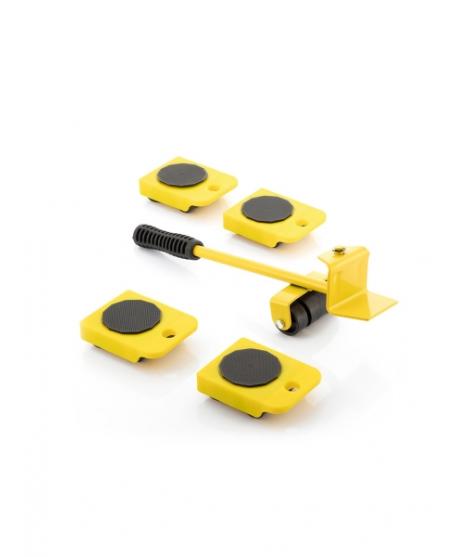 Innovagoods HeavEasy Herramienta de Elevacion y Transporte de Cargas hasta 200kg - Ruedas 360º - Mango Antideslizante - Multifun