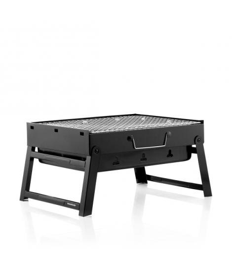 Innovagoods BearBQ Barbacoa Portatil de Sobremesa - Hierro - Plegable - Capacidad hasta 1.5kg de Carbon - Parrilla Extraible de 