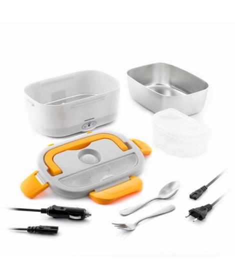 Innovagoods Lunffi Fiambrera Electrica - Capacidad 1.5L - Temperatura hasta 90°C - Potencia 60W - Cables Extraibles - Recipiente