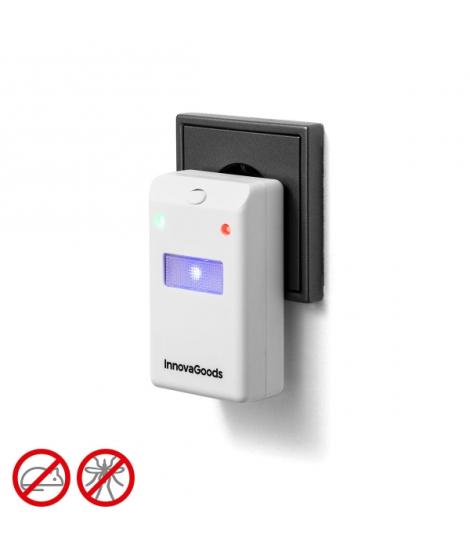 Innovagoods Killekt Duo Pack de 2 Repelentes Ultrasonicos de Plagas - Silencioso y Ecologico - Alcance hasta 180m2 - Reutilizabl