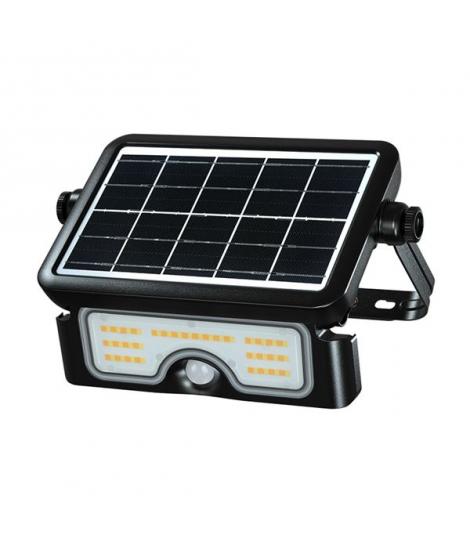 Elbat EB0574 Foco Led Solar 7W - 900LM - CCT 3000K/4000K/6000K - Luz Calida, Blanca y Fria - Sensor de Movimiento