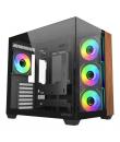 Abysm Danube Sava Nature 285B Black ARGB Caja Torre ATX, ITX, Micro ATX - Lateral y Frontal Cristal Templado - 3.5" y 2.5" - USB