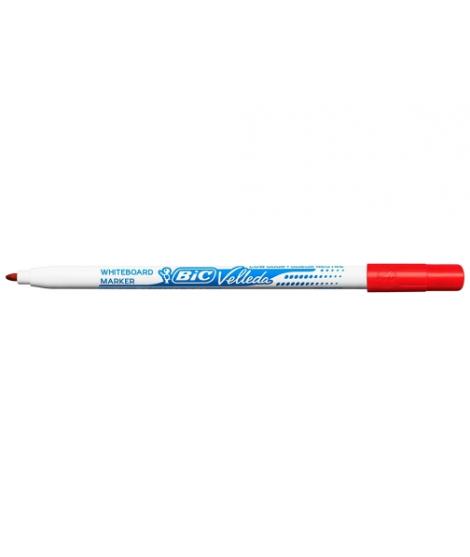 Bic Velleda 1721 Rotulador para Pizarra - Punta Fina - Trazo de 1.5mm - Borrado Optimo - Color Rojo